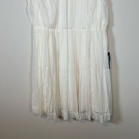 NWT ModCloth The Pleat-est Things Ivory Mini Dress 1X - Picture 8 of 12
